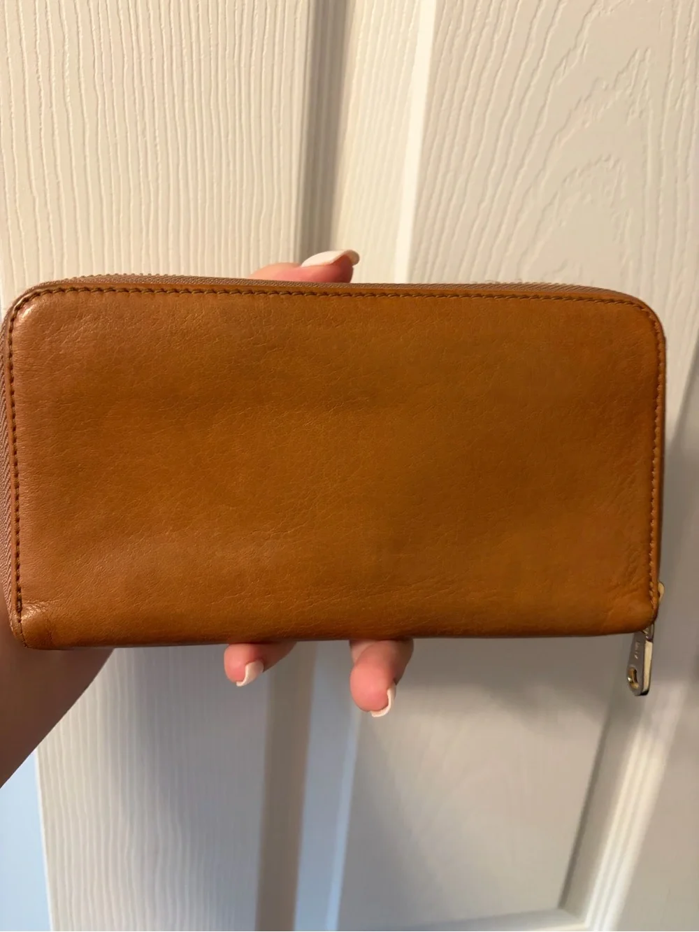 Chloe Leather Bow Long Zippy Wallet